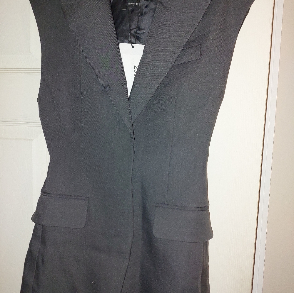Urban Revivo Charcoal Sleeveless Blazer/Vest - Picture 7 of 7